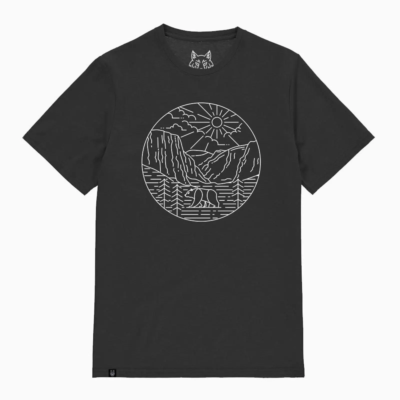 Outdoor Camping Yosemite - เสื้อยืดลายเส้นหมีอุทยานแห่งชาติโยเซมิตี สำหรับเดินป่า ตั้งแคมป์ ท่องเที่ยว กิจกรรมกลางแจ้ง สไตล์วินเทจ