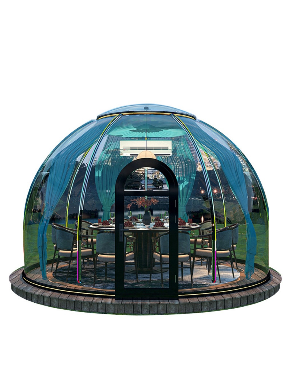 Outdoor Camping Exhibition - บ้านโดมใสทรงฟองอากาศ, เต็นท์แคมป์ปิ้งกลางแจ้ง, โครงสร้างแสดงผลแบบมองเห็นท้องฟ้าสำหรับจัดงานในสวน นิทรรศการ และกิจกรรมครอบครัว