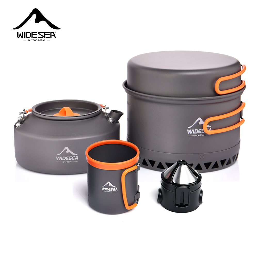 Outdoor Camping Essentials - Camping Tableware ชุดเครื่องครัวกลางแจ้งหม้อกาต้มน้ําท่องเที่ยวถ้วยกาแฟ filte อุปกรณ์ครัวเกียร์เครื่องครัวเดินป่าปิคนิคท่องเที่ยว