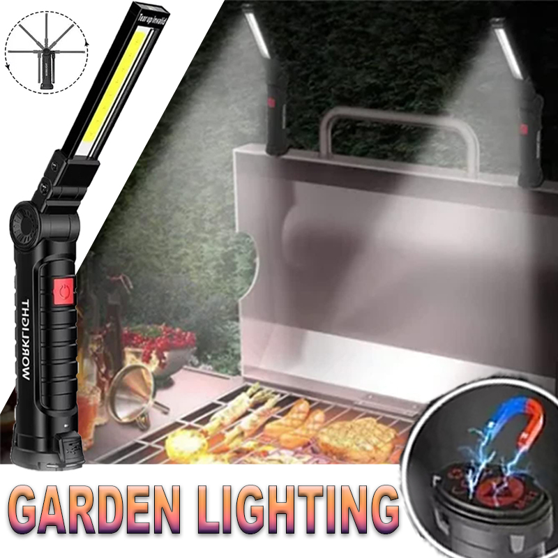 Outdoor Camping Lantern - ไฟฉาย LED แบบพกพาพร้อมตะขอแม่เหล็กกลางแจ้งทํางานซ่อม Type-C โคมไฟแบบชาร์จไฟได้โคมไฟสําหรับ Camping