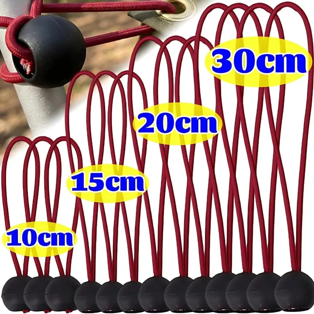 Outdoor Camping Sleeping Bag - เชือกบันจี้จัมมัลติฟังก์ชั่น สายรัดเต็นท์ สายรัดผ้าใบกันสาด ผ้าคลุมรถ สายรัดถุงนอน อุปกรณ์ตั้งแคมป์