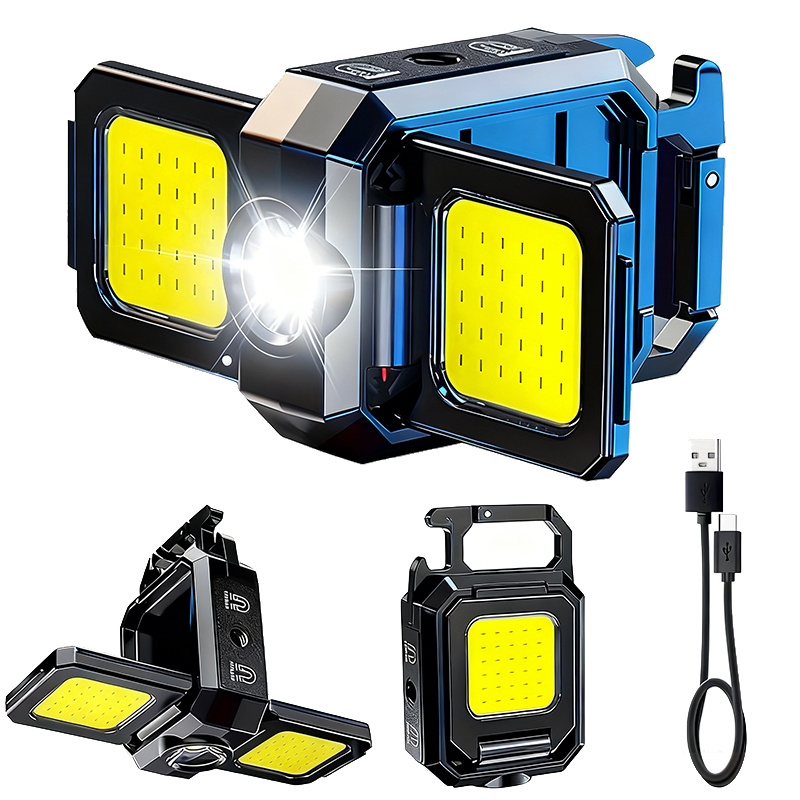 Outdoor Camping Lantern - ไฟฉายขนาดเล็กพวงกุญแจไฟ COB ไฟทำงาน USB โคมไฟแบบชาร์จไฟได้พร้อม 90