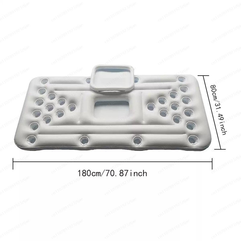 Outdoor Camping Games - ถาดวางของลอยน้ำแบบเป่าลม – แผ่นรองเล่นเกมเบียร์ปองพร้อมที่เก็บความเย็นสำหรับเครื่องดื่ม เหมาะสำหรับการตั้งแคมป์และกิจกรรมกลางแจ้ง