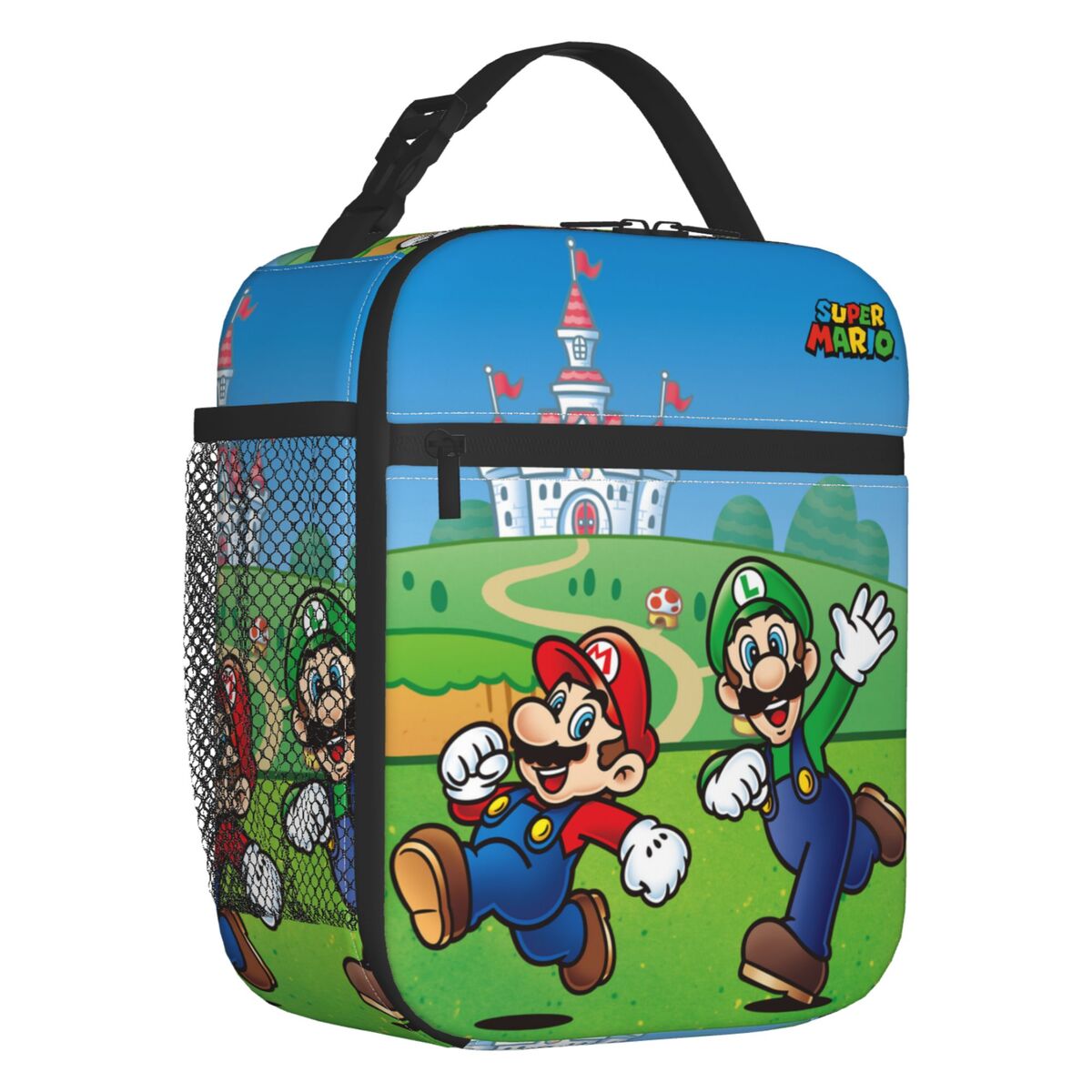 Outdoor Camping Games - กระเป๋าใส่อาหารกลางวันแบบมีฉนวนลาย M-Marioes วิดีโอเกม บราเธอร์ส เฟรนด์ส สำหรับการตั้งแคมป์