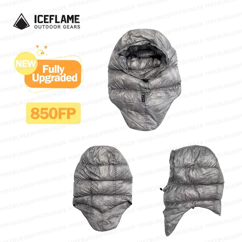 Outdoor Camping Sleeping Bag - หมวกดาวน์ ICE FLAME สำหรับกิจกรรมกลางแจ้ง แคมป์ปิ้ง ผลิตจากไนลอน