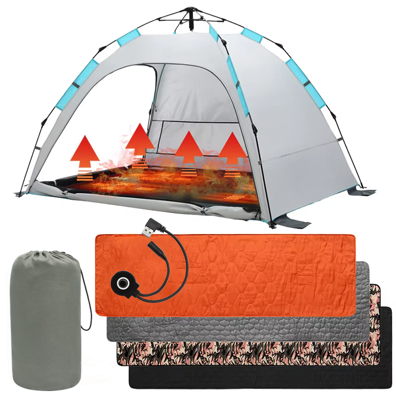 Outdoor Camping Sleeping Bag - Outdoor Camping USB เครื่องทําความร้อนเสื่อนอนกลางแจ้งไฟฟ้าแผ่นทําความร้อนถุงนอนที่นอนสําหรับเดินป่าท่องเที่ยว