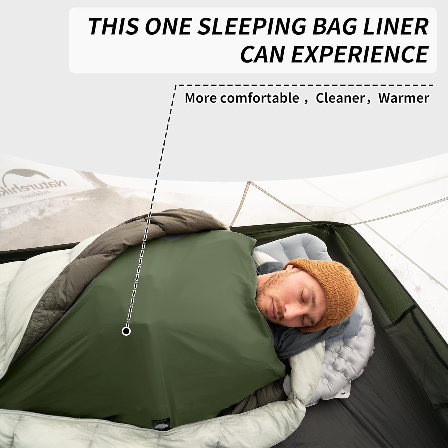 เนเจอร์ไฮค์ถุงนอนไลเนอร์ 128 ก - Outdoor Camping Sleeping Bag บทวิจารณ์และราคา