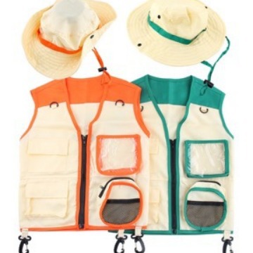2 ชิ้น ชุดเสื้อกั๊กและหมวกสำหร - Outdoor Camping Kids Activities บทวิจารณ์และราคา