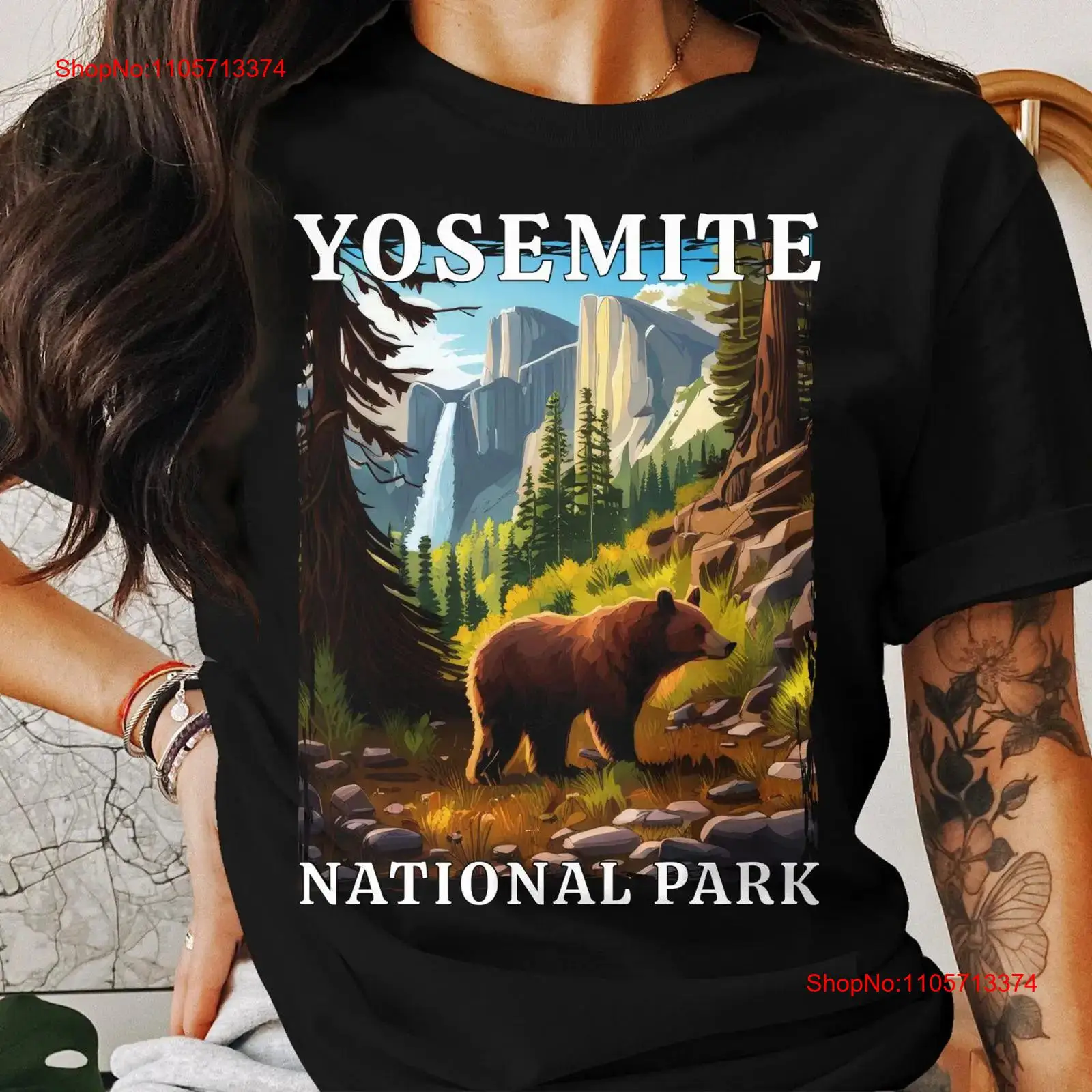 เสื้อยืดแคมป์ปิ้งอุทยานแห่งชาต - Outdoor Camping Yosemite บทวิจารณ์และราคา
