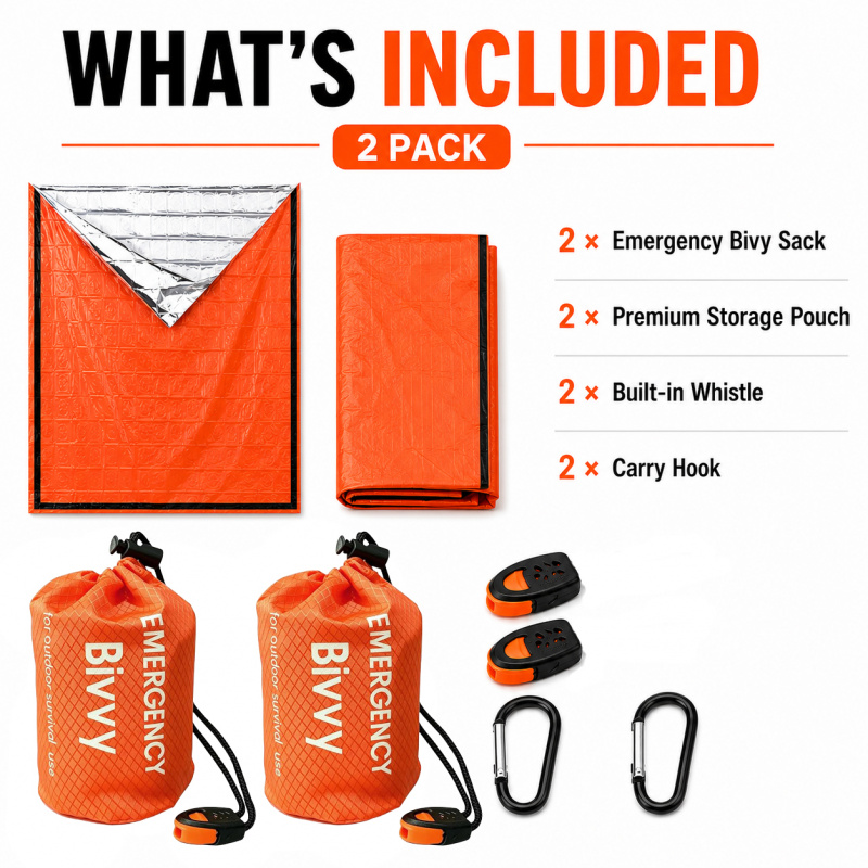 ถุงนอนฉุกเฉิน 2 แพ็ค, ถุงนอนฟอ - Outdoor Camping Sleeping Bag บทวิจารณ์และราคา