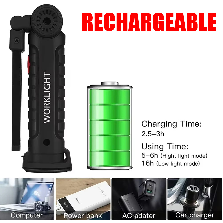ไฟฉาย LED แบบพกพาพร้อมตะขอแม่เ - Outdoor Camping Lantern บทวิจารณ์และราคา