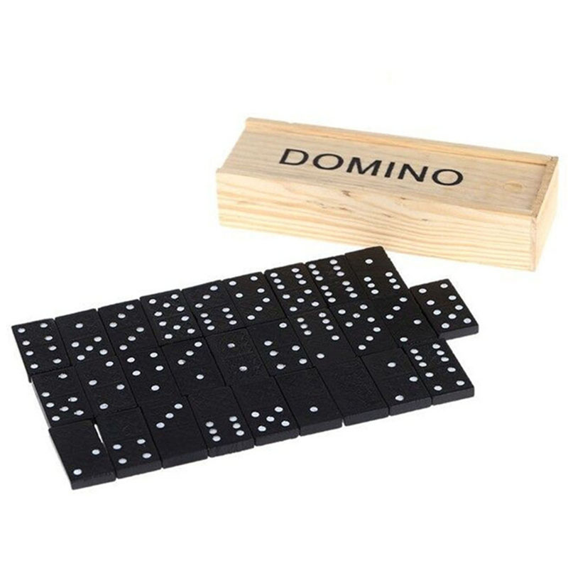 28 ชิ้น/เซ็ตเกมกระดานโดมิโนไม้ - Outdoor Camping Games บทวิจารณ์และราคา