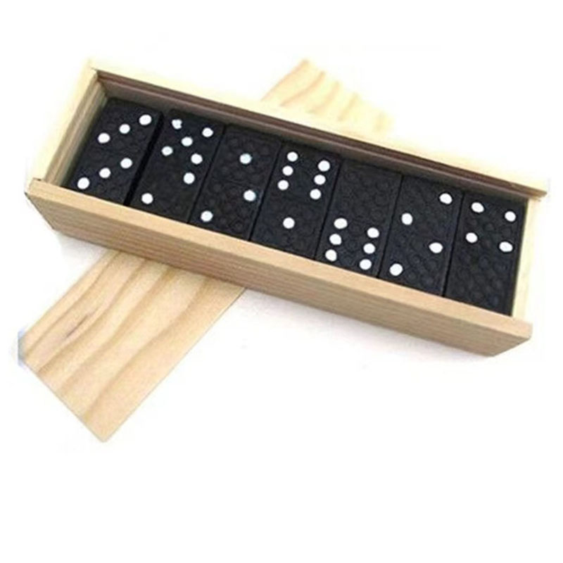28 ชิ้น/เซ็ตเกมกระดานโดมิโนไม้ - Outdoor Camping Games บทวิจารณ์และราคา