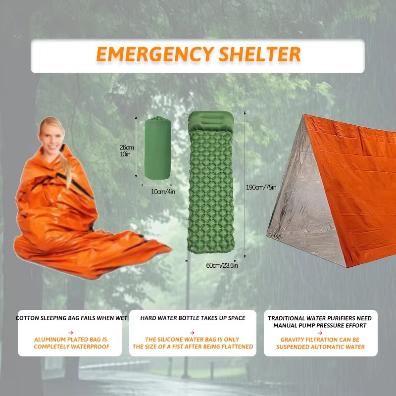 ชุดอุปกรณ์เอาตัวรอดกลางแจ้งแบบ - Outdoor Camping Sleeping Bag บทวิจารณ์และราคา