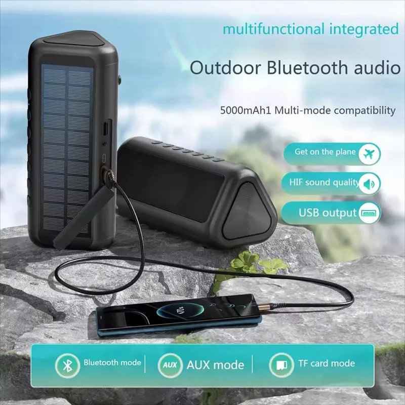 ลำโพงบลูทูธพกพาพลังงานแสงอาทิต - Outdoor Camping Videos บทวิจารณ์และราคา