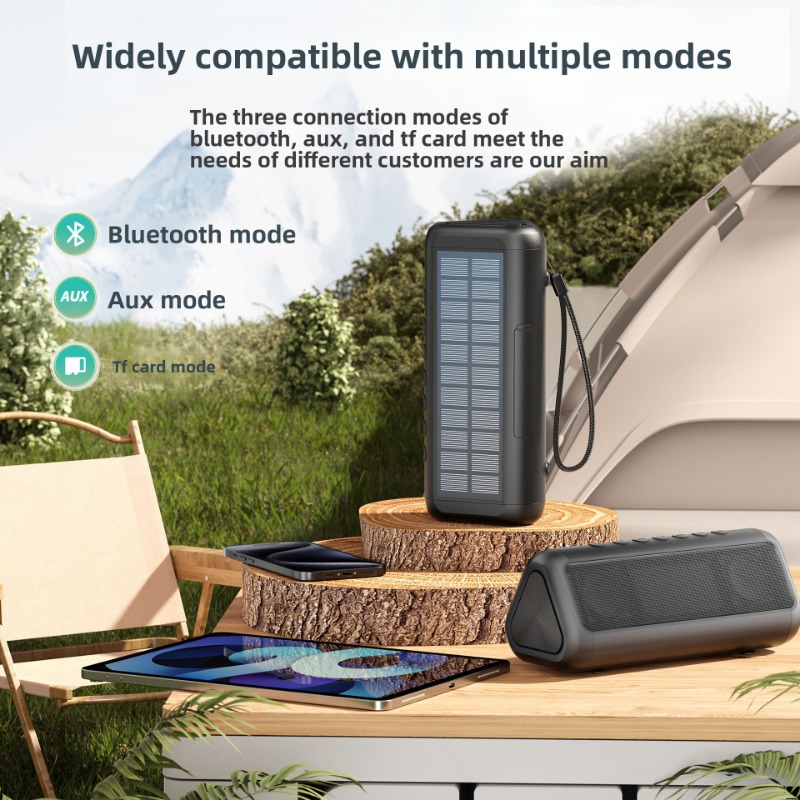 ลำโพงบลูทูธพกพาพลังงานแสงอาทิต - Outdoor Camping Videos บทวิจารณ์และราคา