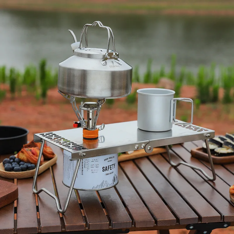 โต๊ะชาขนาดเล็กแบบพกพาสำหรับใช้ - Outdoor Camping Cooking Set บทวิจารณ์และราคา