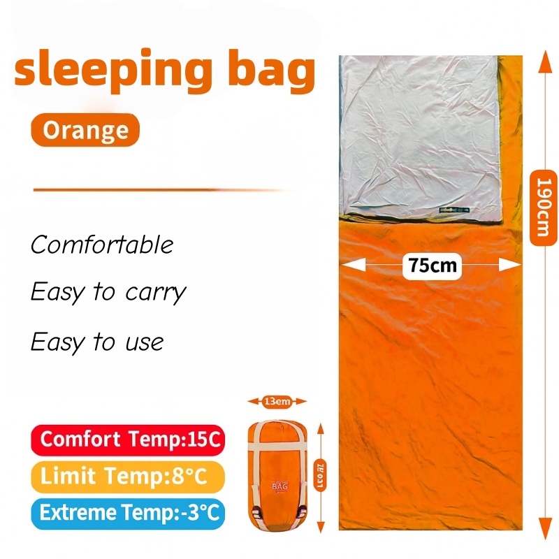อุปกรณ์ตั้งแคมป์ ถุงนอนแบบซองน - Outdoor Camping Sleeping Bag บทวิจารณ์และราคา
