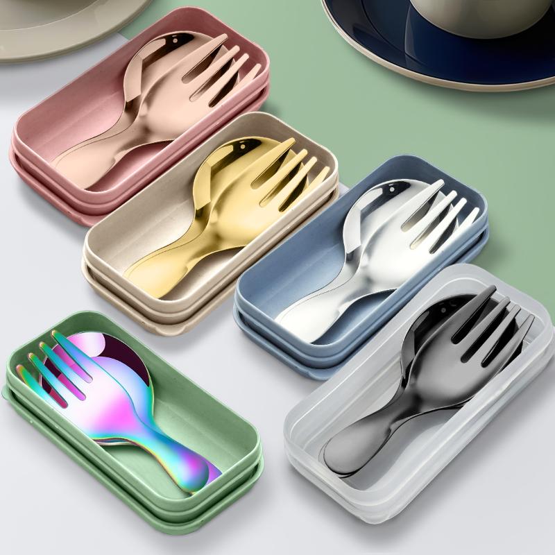 ชุดช้อนส้อมสแตนเลส 2 ชิ้น แบบพ - Outdoor Camping Cooking Set บทวิจารณ์และราคา