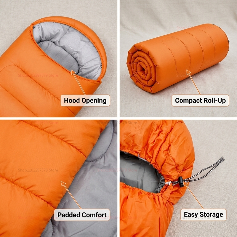 ถุงนอนแคมป์ปิ้งน้ำหนักเบา 4 ฤด - Outdoor Camping Sleeping Bag บทวิจารณ์และราคา