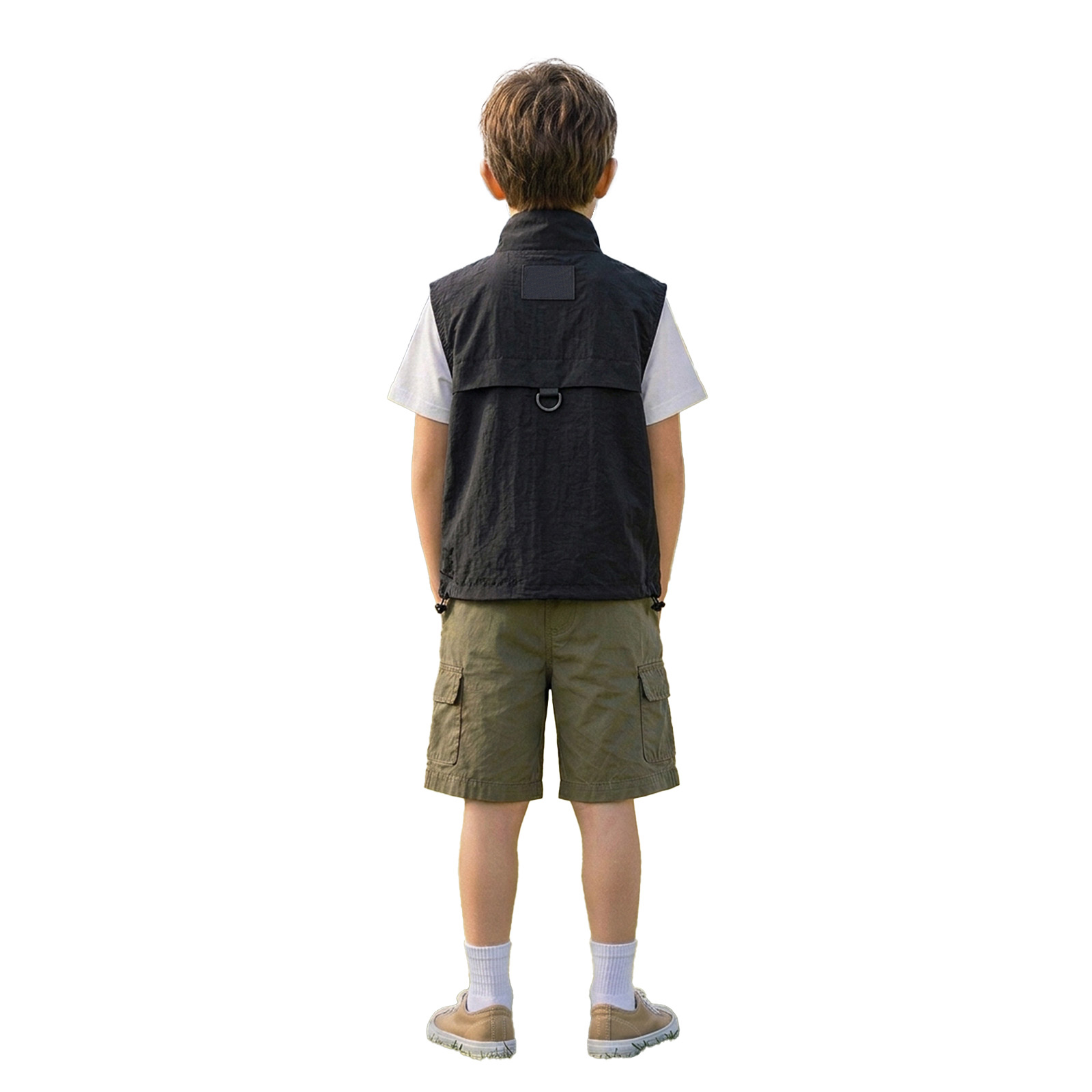 เสื้อกั๊กคาร์โก้ซิปแฟชั่นสำหรั - Outdoor Camping Kids Activities บทวิจารณ์และราคา