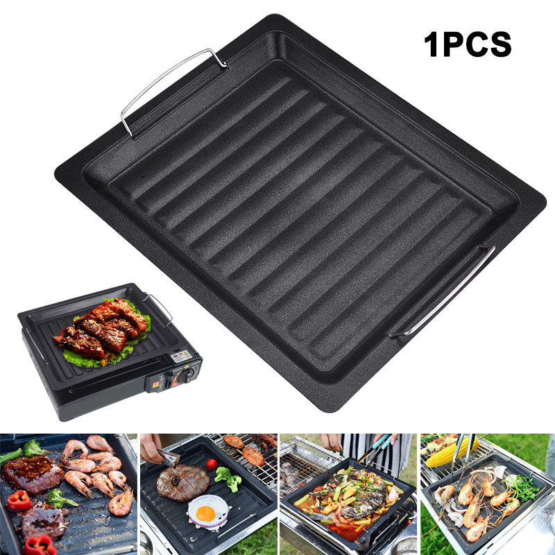 กระทะย่างทรงสี่เหลี่ยมหนาสำหรั - Outdoor Camping Cooking Set บทวิจารณ์และราคา