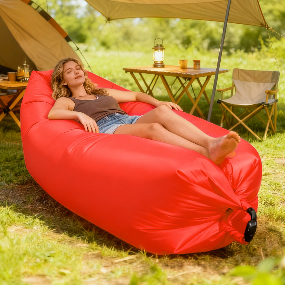 โซฟาเป่าลมพกพาหลากสีแบบพับได้  - Outdoor Camping Sleeping Bag บทวิจารณ์และราคา