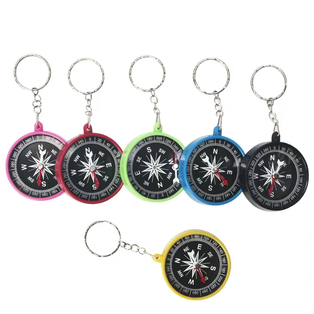 พวงกุญแจเข็มทิศพลาสติกหลากสีแบ - Outdoor Camping Kids Activities บทวิจารณ์และราคา