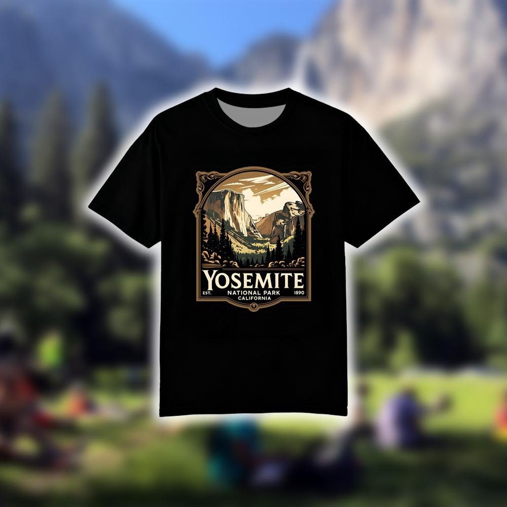 เสื้อยืดพิมพ์ลายวินเทจแห่งอุทย - Outdoor Camping Yosemite บทวิจารณ์และราคา
