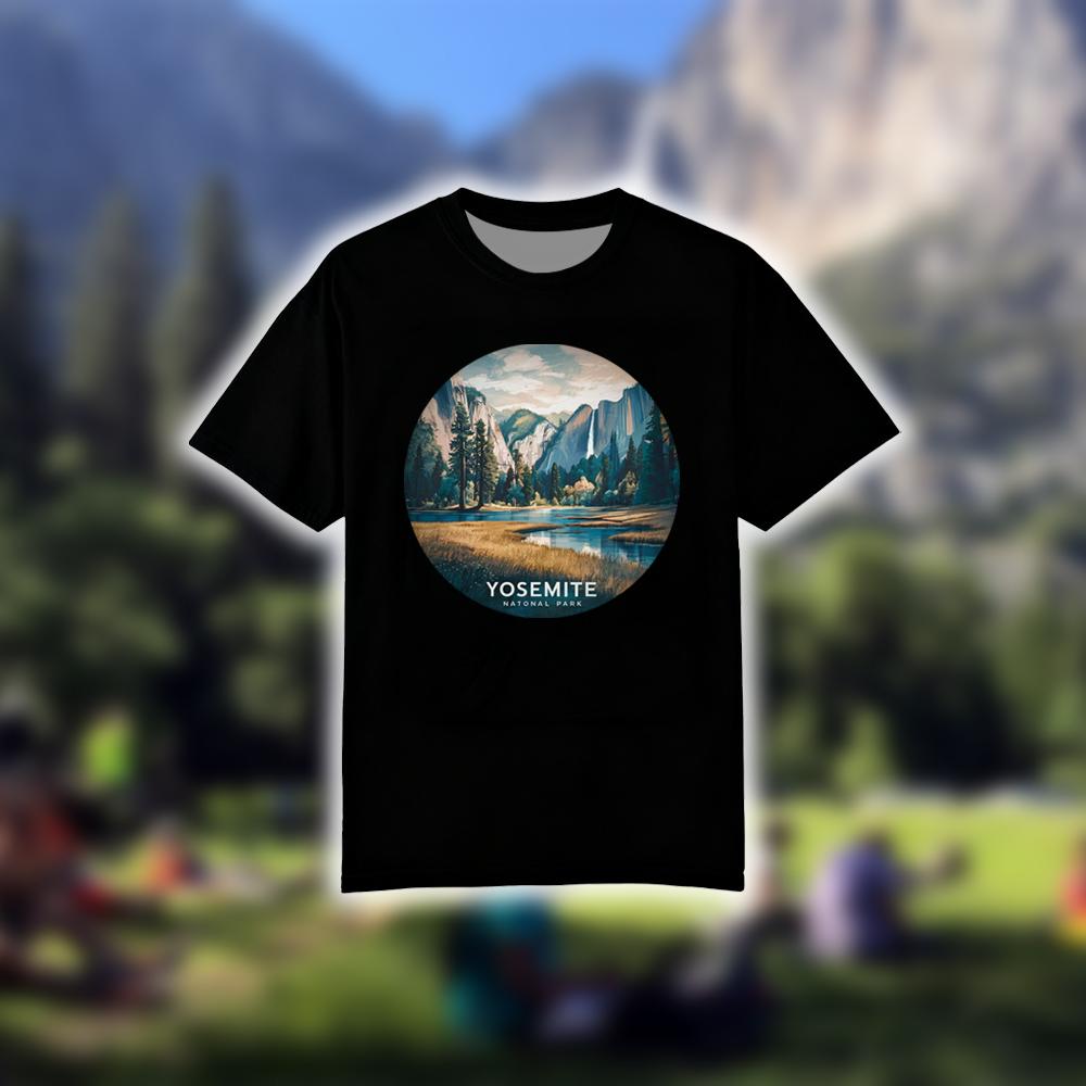 เสื้อยืดพิมพ์ลายวินเทจแห่งอุทย - Outdoor Camping Yosemite บทวิจารณ์และราคา