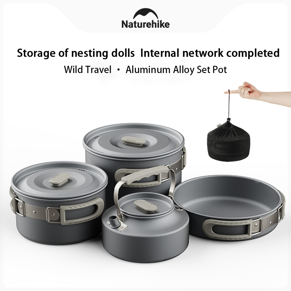 Naturehike ชุดหม้อกลางแจ้ง,อุป - Outdoor Camping Cooking Set บทวิจารณ์และราคา